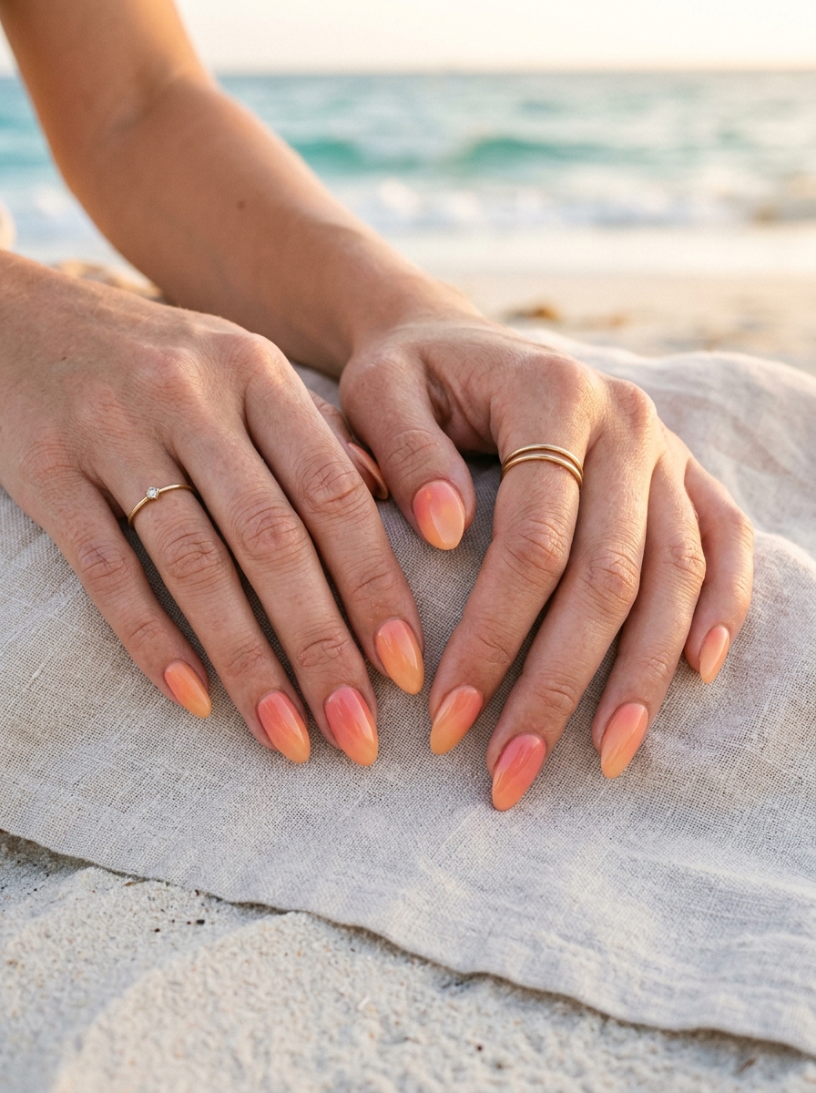 Elegant Resort Beach Nails